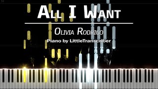 Olivia Rodrigo - All I Want (Piano Cover) Tutorial by LittleTranscriber