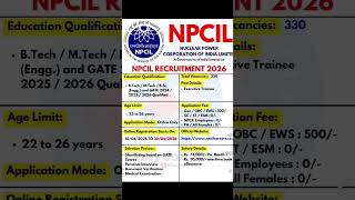 NPCIL recruitment #job #trending # #exam #news #it #digital #india #latestnews #bank #ssc #follow