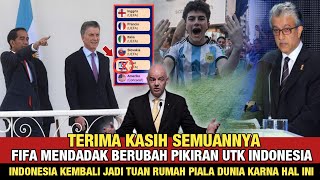KABAR BAIK❗FIFA Mendadak Brubah Pikiran Indonesia Kembali Jadi Tuan Rumah Piala Dunia Karna hal ini