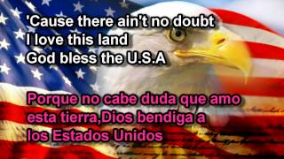 Video thumbnail of "God Bless the USA traducida"