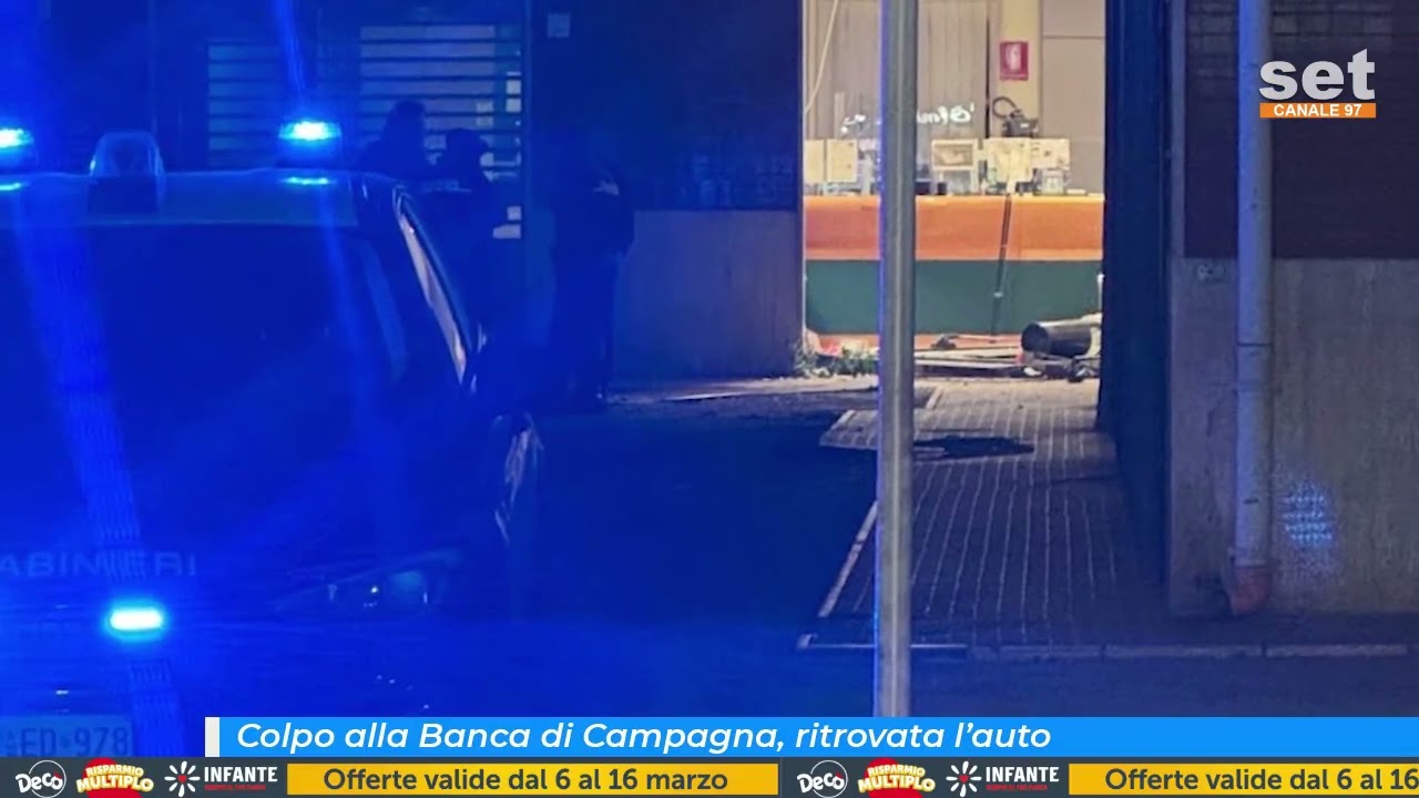 Colpo alla Banca di Campagna, ritrovata l’auto