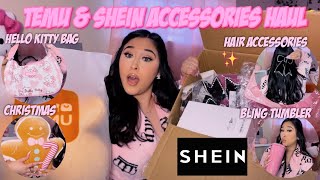 TEMU \& SHEIN ACCESSORIES HAUL 2023 | (clothing, purses, nails, hair accessories, jewelry, \& more!)