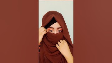 Easy and Comfy Niqab style with Chiffon Hijab||Full Coverage|Easy Niqab Tutorial for summer|#shorts