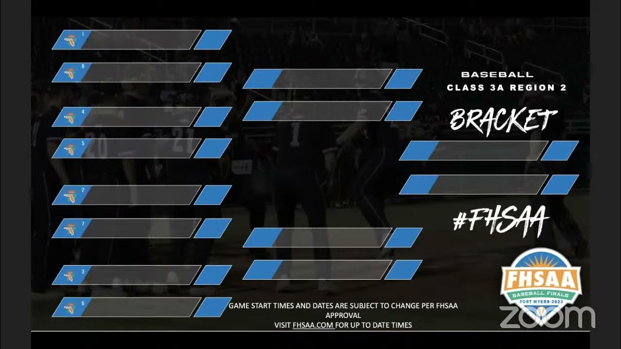 2023 FHSAA Baseball Regional Bracket Release Show Begins at 1 PM on
