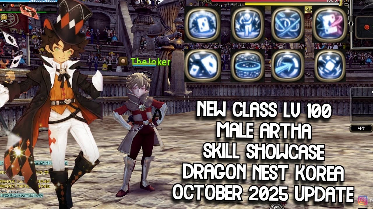 New Class Lv 100 Male Artha Skill Showcase Dragon Nest KR October 2025 Update