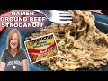 RAMEN GROUND BEEF STROGANOFF RECIPE | Fast & Easy One Pot Weeknight Meal