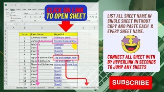 Save Time to List All Sheet Names in One Place & Jump Betn Sheet#short #youtubeviral#tricks#tips