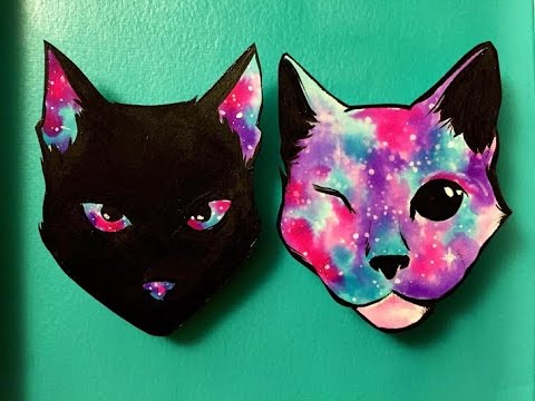 Galaxy Cats! (Watercolor Speed Painting) - YouTube