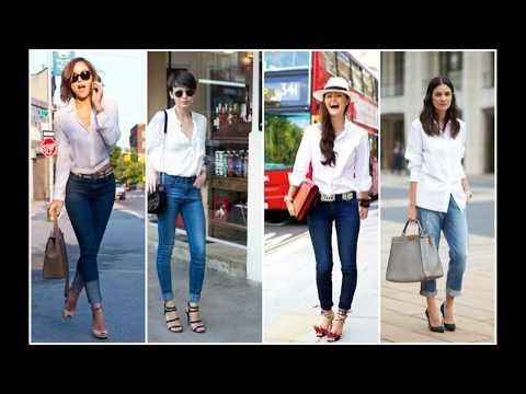 blusas blancas con jeans
