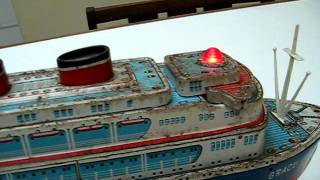 MASUDAYA BIG 15 BAT/OP GRACE OCEAN LINER TIN SHIP MODERN TOYS JAPAN