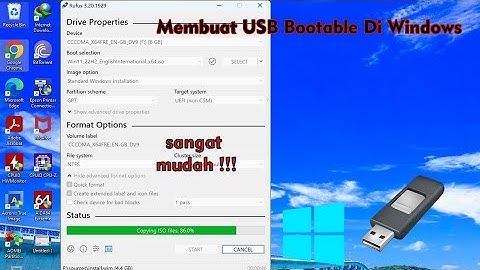 CARA MEMBUAT BOOTABLE FLASHDISK WINDOWS 7,8,10 DENGAN RUFUS (gpt dan mbr)