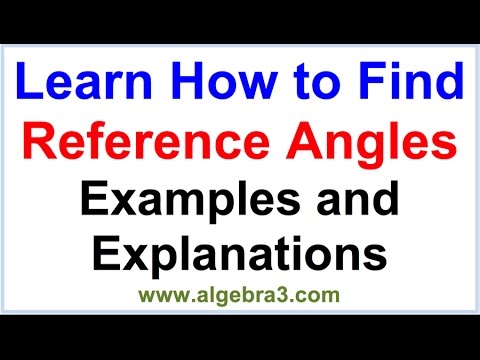 Learn How to find the Reference Angle for a given Angle - YouTube