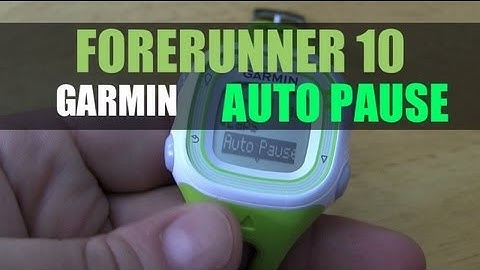 Garmin Forerunner 10 - Auto Pause