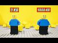 1KG vs 1000KG LEGO Minifigs