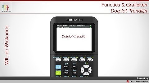 TI-84 Plus CE-T Dotplot-Trendlijn