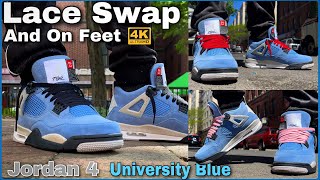 jordan 4 university blue laces