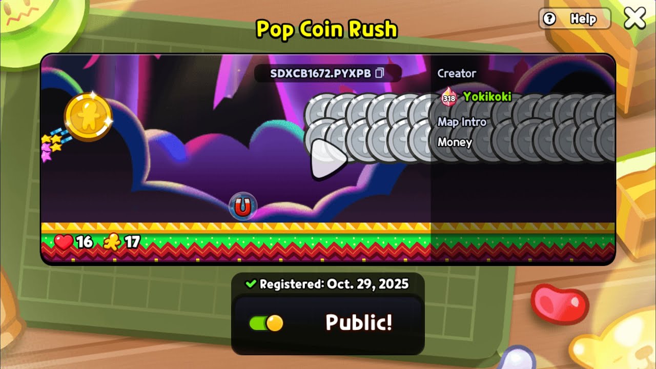 [CROB] Pop Coin Rush - Map Maker Level