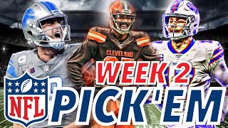NFL Week 2 Predictions and Pick'Em l Picks for every game in the NFL of Week 2