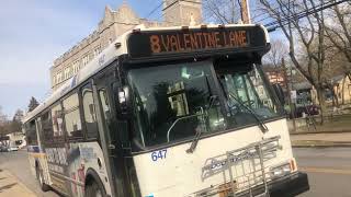 Bee-Line Bus Orion V School Tripper Route 8 To VALENTINE LANE #647 Yonkers Saw Mill River 05.501 OBI