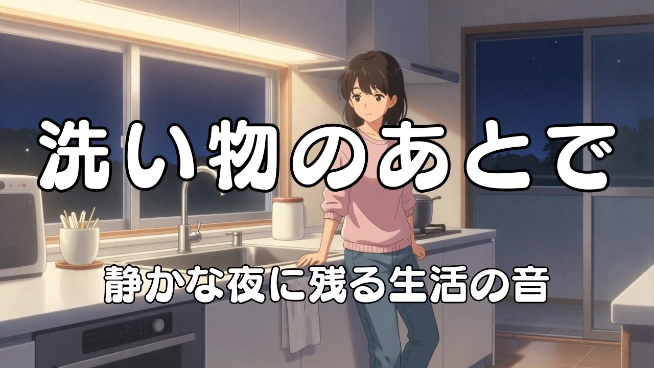 洗い物のあとで｜静かな夜に残る生活の音｜女性ボーカル | Hantack Music