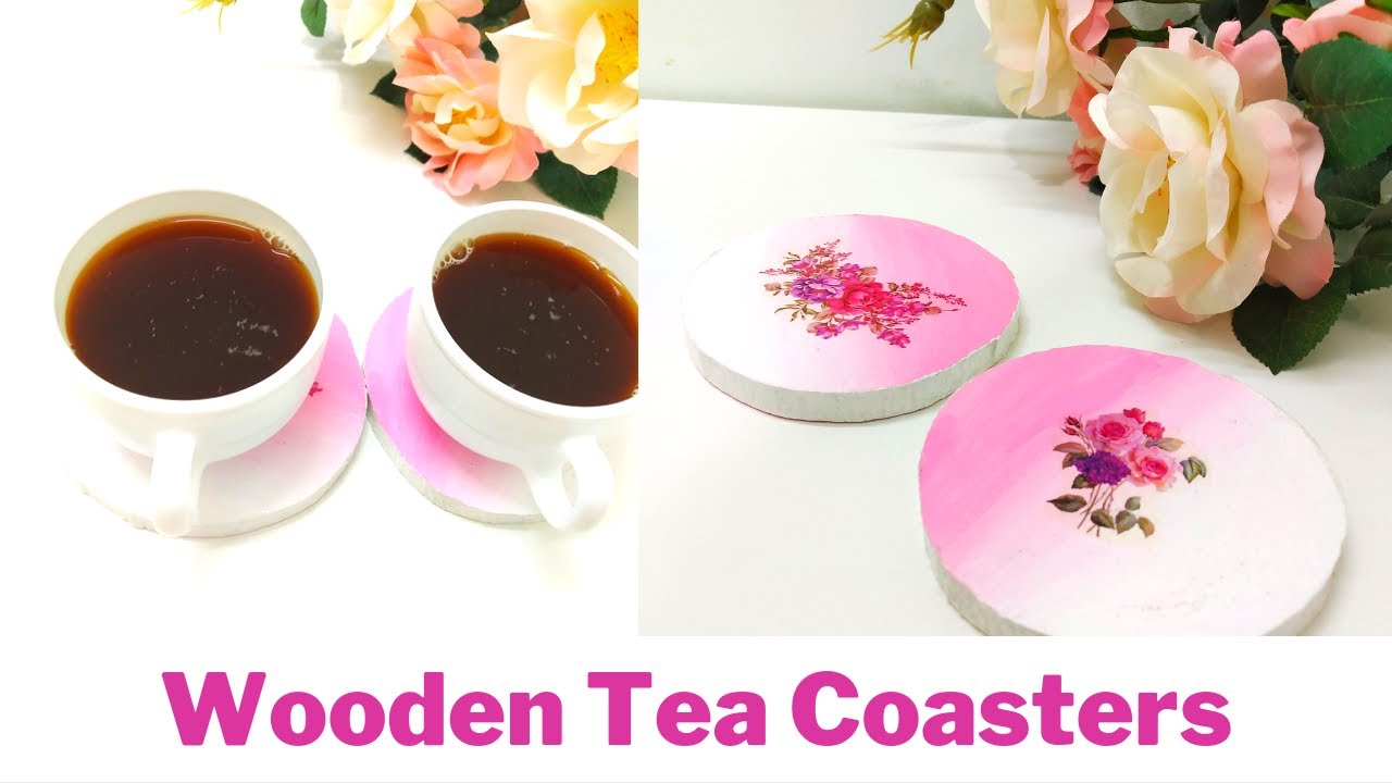 Paper Tea Coaster Wooden Tea Coasters | DIY Tea Coasters #cookyandcrafty - YouTube