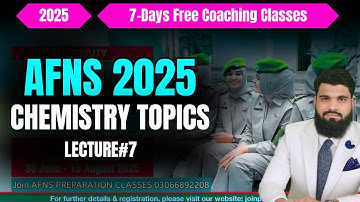 AFNS 2025 Initial Academic Test Chemistry Preparation | AFNS Test Important Chemistry Topics 2025