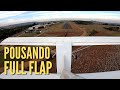 Decolagem com pouso full flap, aeronave leve esportiva Bravo 700