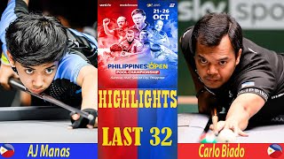 Last 32 Aj Manas - Carlo Biado 2025 Philippines Open Pool Championship
