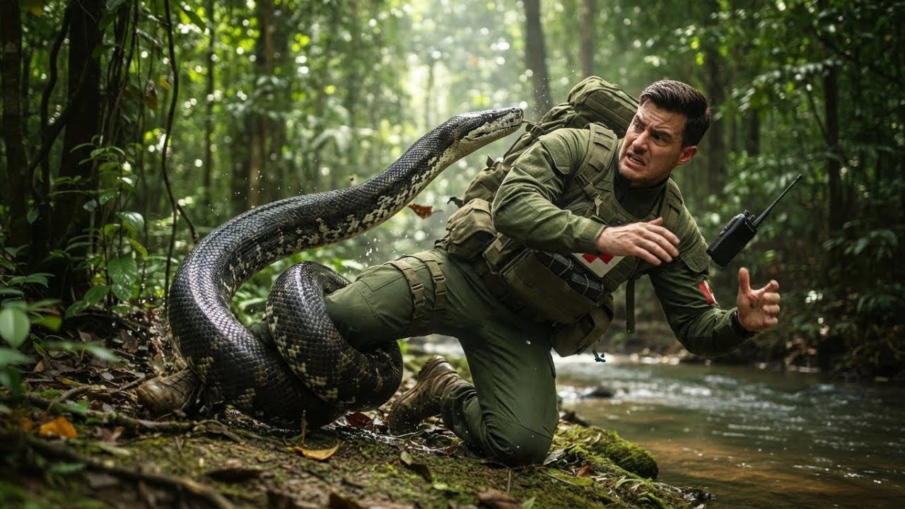 Rescuing Papuan Python Trapped in Fishing Net - Papua New Guinea Rainforest Rescue