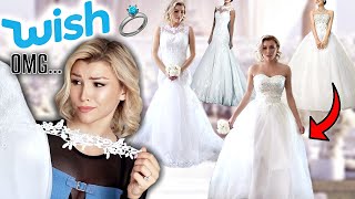 TRYING ON WEDDING DRESSES FROM WISH!!👰 TRYING ON WEDDING DRESSES FROM WISH!!👰