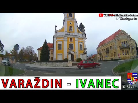 Vožnja kroz Varaždin do Ivanca u jesen | Državna cesta D35