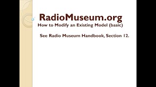 How to Modify an Existing Model (basic)