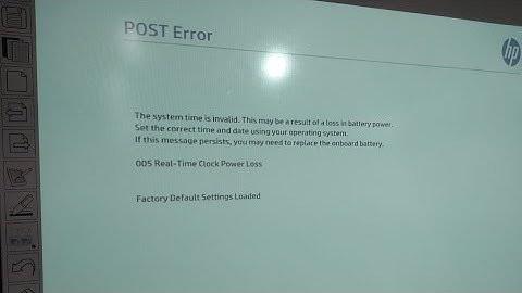 005 Real Time Clock Power Loss,|The system time is invalid | hp prodesk 600 g2 sff battery