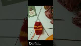 Christmas mini stocking knitting pattern #knitting#knittingtutorial#crochetpattern