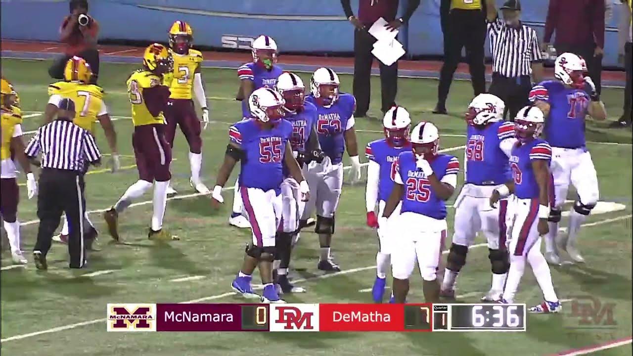 DeMatha Football vs McNamara YouTube