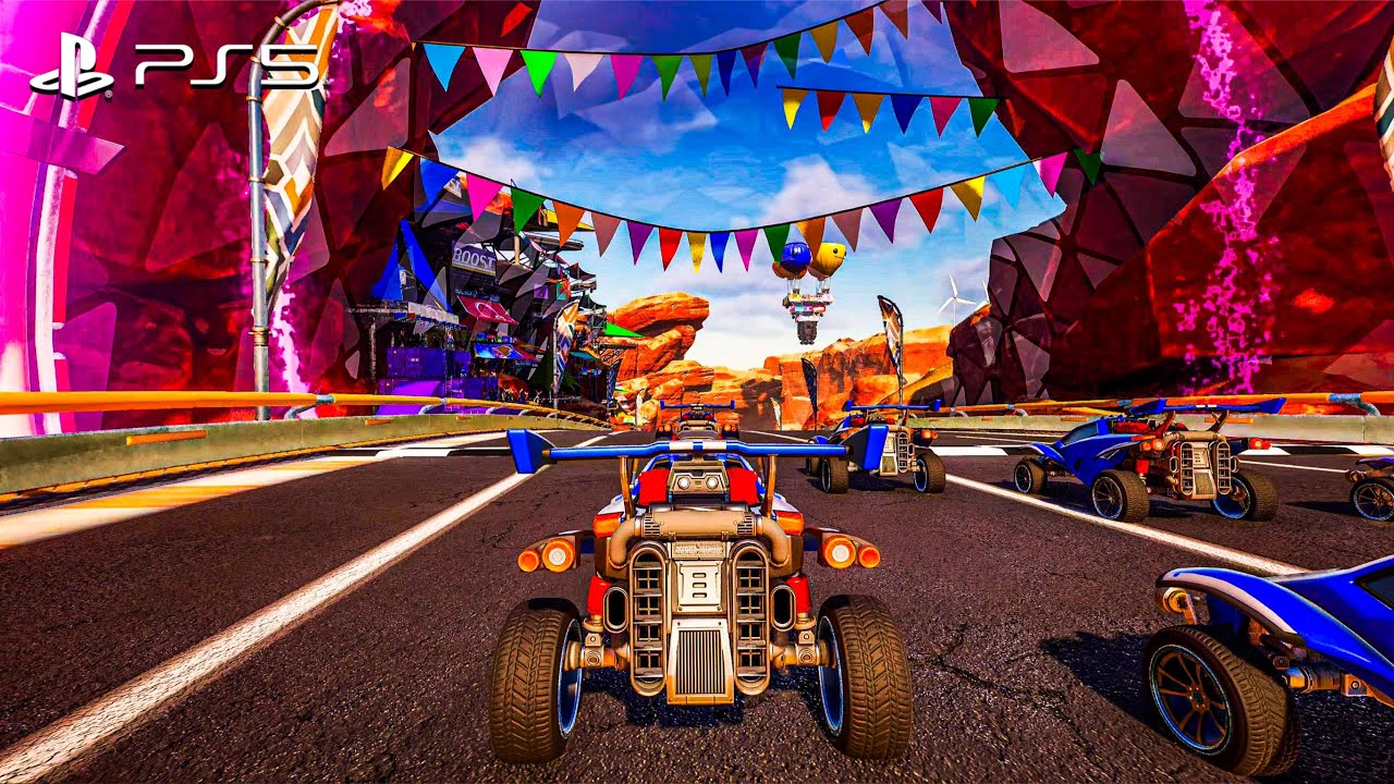 Fortnite ROCKET RACING Mode Gameplay on PS5 4k 60FPS