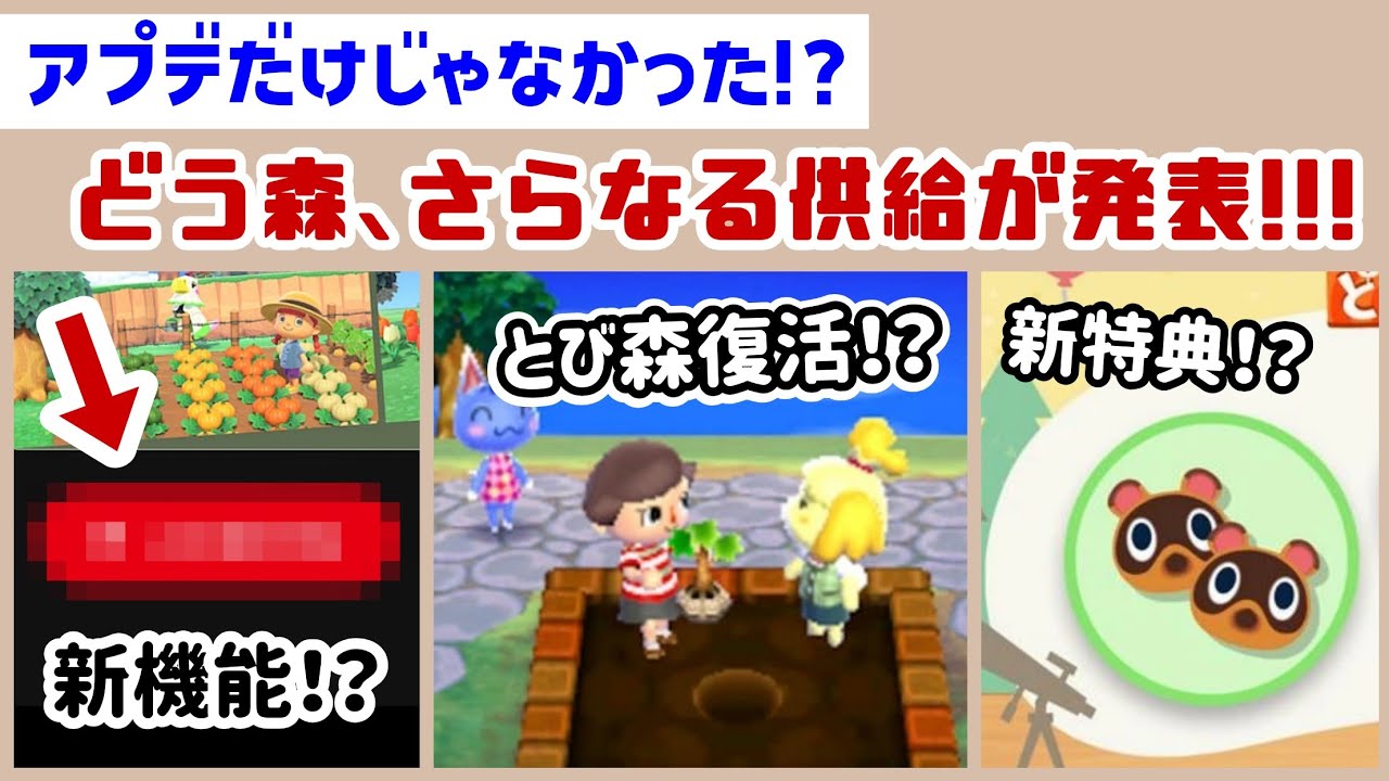 アプデだけじゃなかった！？どう森、さらなる新供給が発表！！あつ森＆とび森に関する新展開をまとめてみた！【あつまれ どうぶつの森】@レウンGameTV