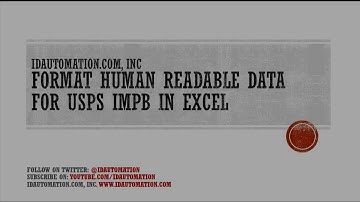 How to Create Code 128 IMpb Data in Excel using VBA