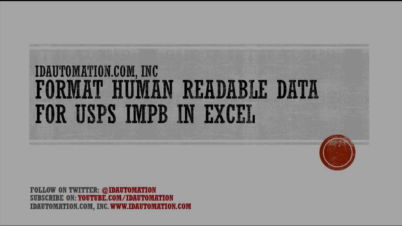 How to Create Code 128 IMpb Data in Excel using VBA