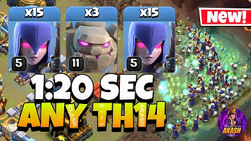 Epic Strategy! TH14 Zap Quake Witch is the Easiest TH14 Attack Strategy in Clash of Clans 🔥