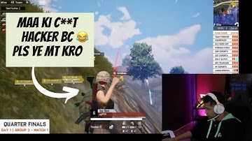 SCOUT SHOCKING REACTION TO HACKER IN BGIS QUARTER FINALS 🤯