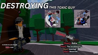DESTROYING TOXIC GUY in The Strongest Battlegrounds