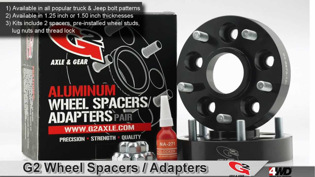 G2 Wheel Spacers / Adapters YouTube