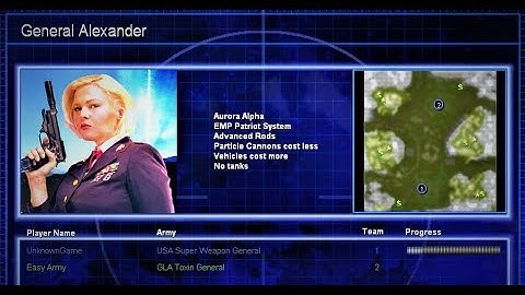 Command and Conquer (Zero Hour) - Skirmish Mode - USA Super Weapon Vs GLA Toxin - (Easy Difficulty)