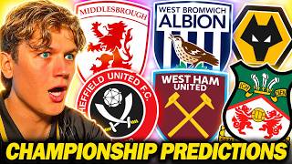 MY CHAMPIONSHIP TABLE PREDICTIONS!