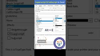 Superscript and Subscript in Excel #excel #exceltips #exceltutorial #msexcel #microsoftexcel
