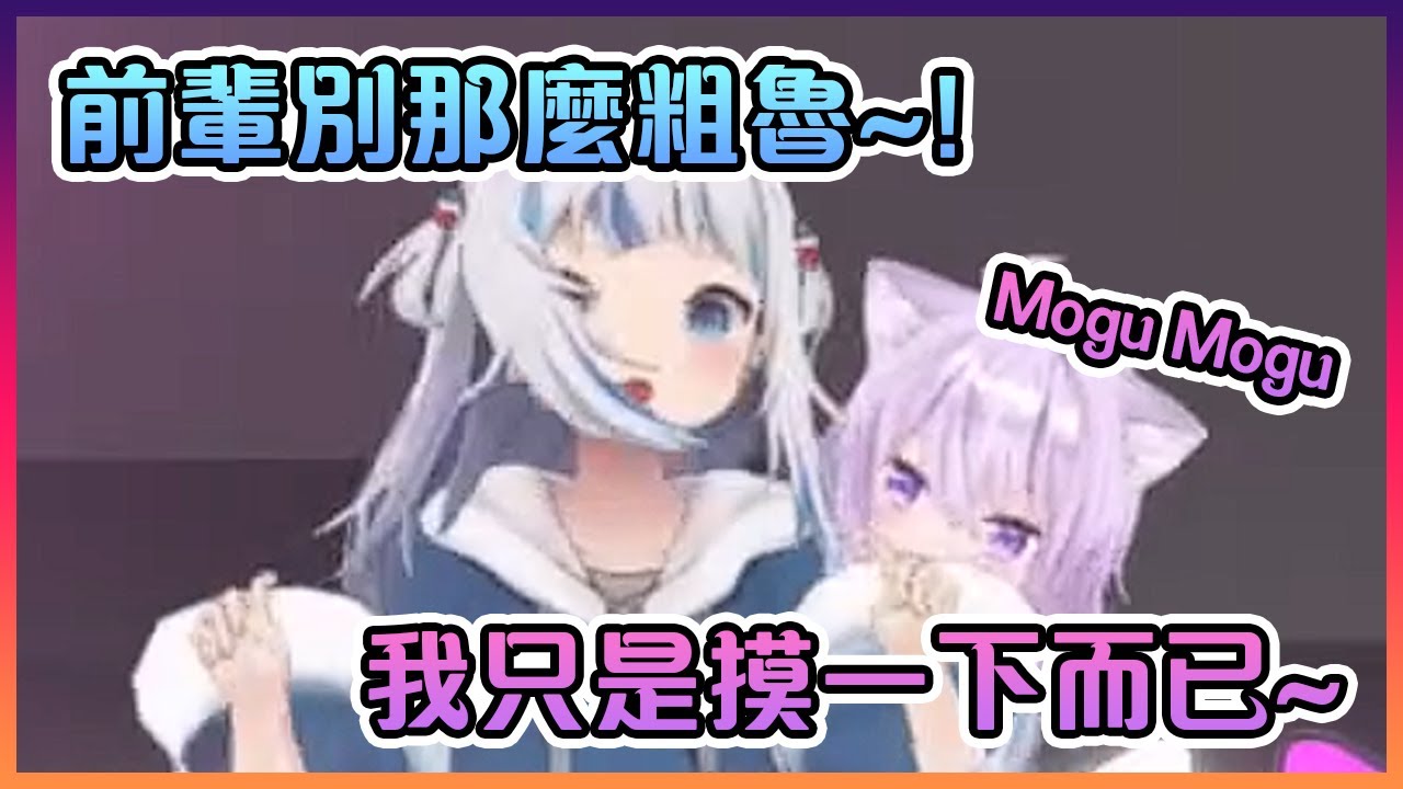 小粥把可愛的小鯊鯊吃掉了~(物理上)( ͡° ͜ʖ ͡°)【Hololive中文】【猫又小粥/噶嗚古拉】