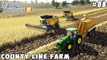 Harvesting wheat, sowing soybeans |  County Line Farm | Farming simulator 19 | Timelapse #08