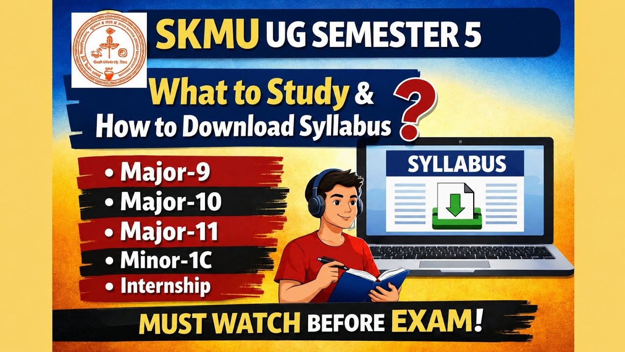 SKMU UG Semester 5 Syllabus 2022-26 | How to Download - YouTube