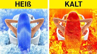 ABSOLUTE HEIß VS. KALT CHALLENGE || Feuermädchen & Wassermädchen adoptiert! Eltern-Hacks auf 123 GO! screenshot 3